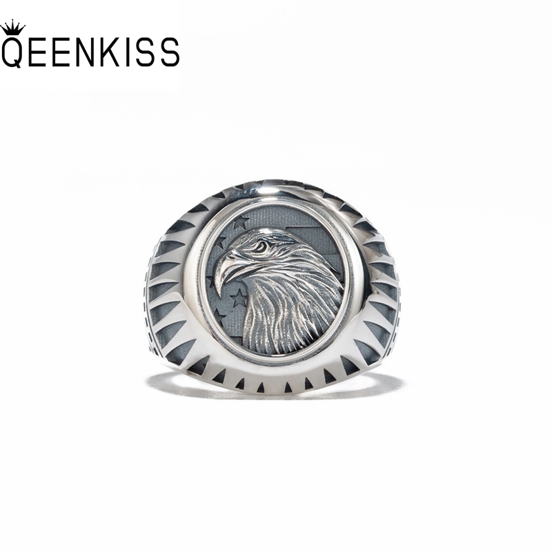 Men'S Grooming Gifts - QEENKISS 925 Perak Murni Cincin Elang