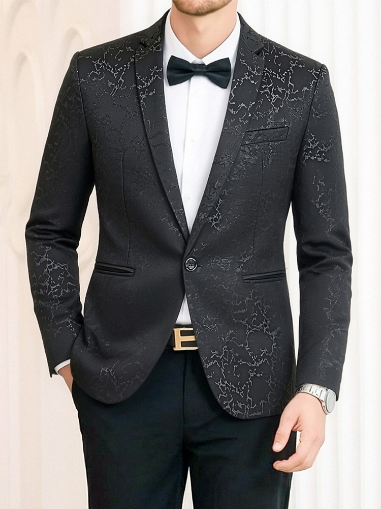 Jack Men'S Grooming - Blazer Pria Kasual Bisnis Warna Solid