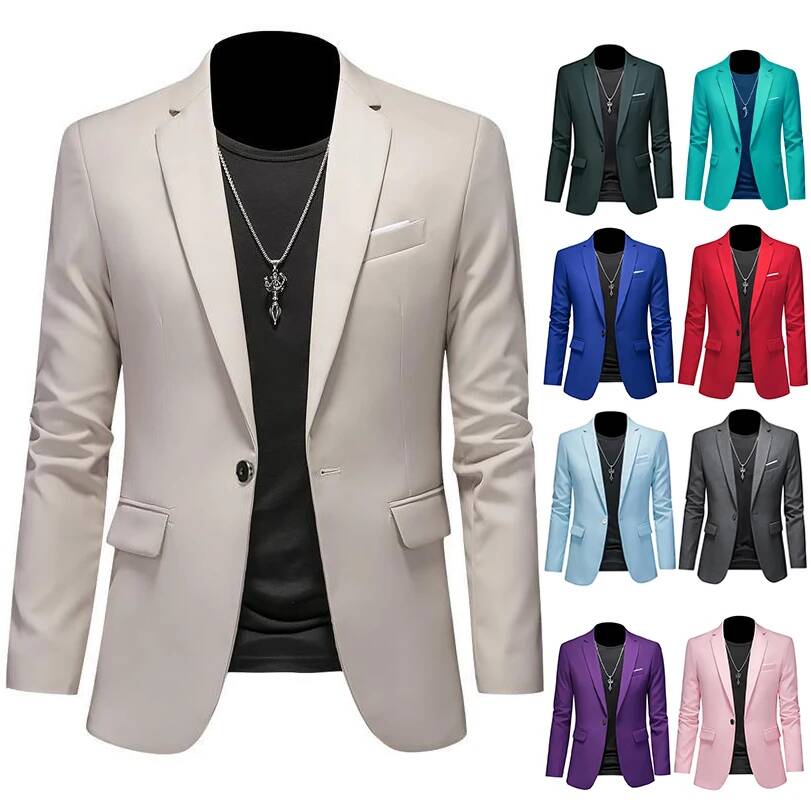 Jack Men'S Grooming - Blazer Pria Bisnis Kasual Merek Mewah