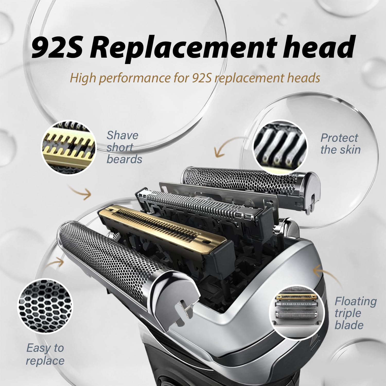 Kepala Foil Pengganti 92S Baru - Electric Shaver Rotary ulasan dan harga