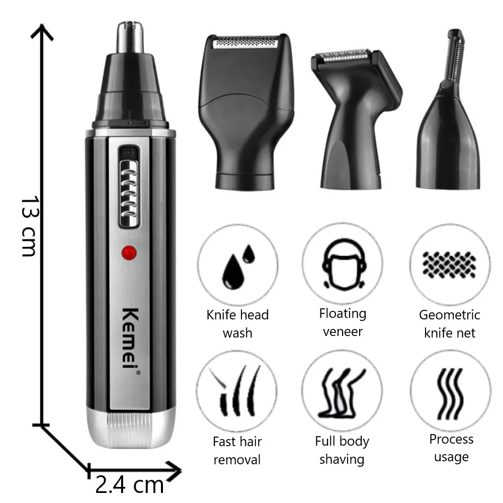 Kemei alat pangkas hidung elek - Grooming Men'S Eyebrows ulasan dan harga