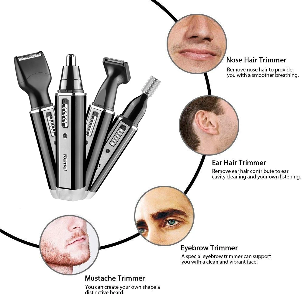 Kemei alat pangkas hidung elek - Grooming Men'S Eyebrows ulasan dan harga