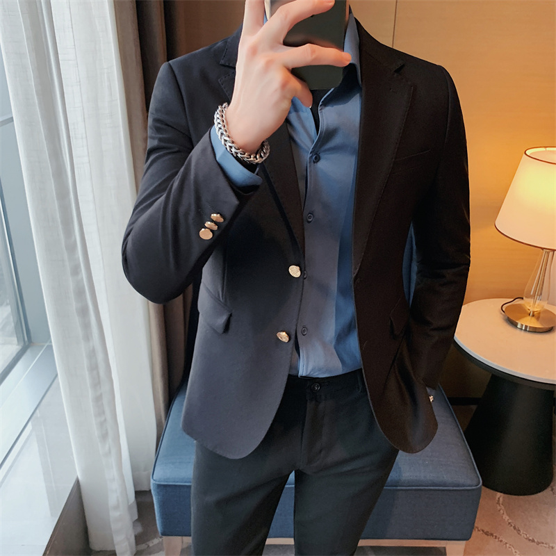 Blazer Warna Solid Gaya Inggri - Jack Men'S Grooming ulasan dan harga