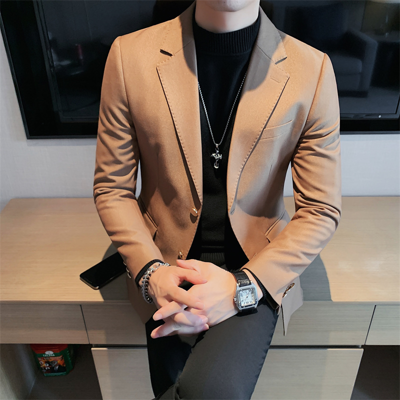 Blazer Warna Solid Gaya Inggri - Jack Men'S Grooming ulasan dan harga