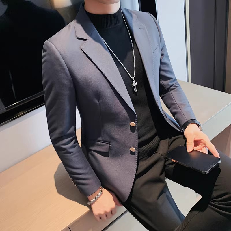 Blazer Warna Solid Gaya Inggri - Jack Men'S Grooming ulasan dan harga