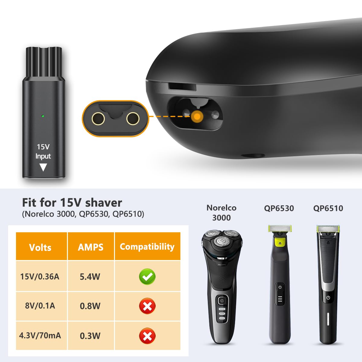 Brangdy 15V HQ8505 adaptor pen - Electric Shaver Rotary ulasan dan harga