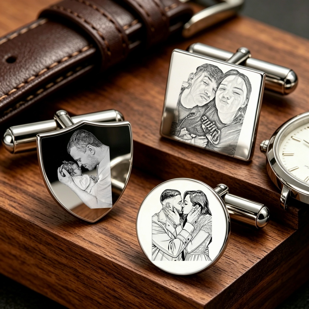 Kancing Manset Foto Terukir Ku - Men'S Grooming Pictures ulasan dan harga